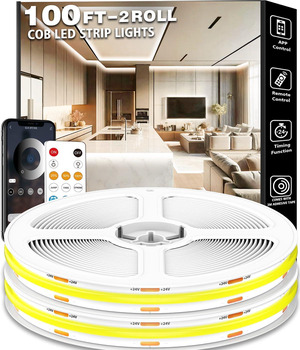 200Ft LED Neon Rope Lights – RGB Music Sync Strip, IP65 Waterproof For Outdoor/Indoor Use