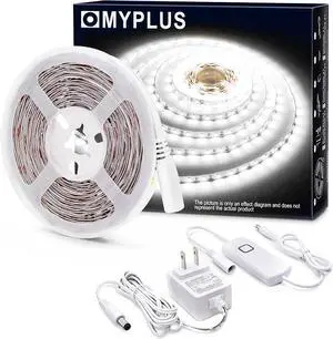 LED Strip Lights White 16.4ft Daylight White 6000K LED Tape Lights with Dimmable 700 Lumen and 300 LEDs Bright Flexible Led Light Strip for Vanity Mirror Under Cabinet Kitchen Bedroom