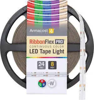 RibbonFlex Pro 24V COB LED Strip Light Tape RGB+W 300 Lumens/Ft 2.5M 177710