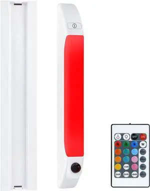 LED Under Cabinet Light with Remote Battery Operated Colors Changing Lighting with Timer Dimmable Light Bar LED RGB Closet Light for Kitchen Cupboard Display Shelf