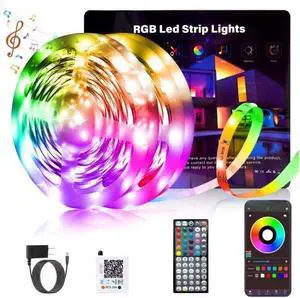 Led Lights for Bedroom 100 ft (2 Rolls) 720Leds Super Bright RGB Led Strip Lights with 60 Keys Remote and App Control Music Sync Color Changing Lights for Room Party Home Decor