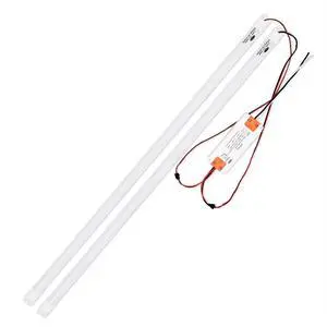 4 Foot LED Magnetic Strip Retrofit Kit 36W Magnetic Mount 4ft LED Tube 5400LM 5000K Daylight Light T8 T10 T12 Fluorescent Replacement Milk Cover