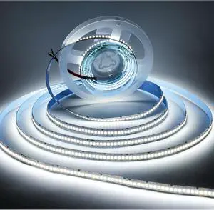 12V LED Strip Lights 240 LEDs/M Total 1200 LEDs White 6000K 16.4 ft Light Strip 2835 IP20 Tape Lights Super Bright for Bedroom Shelf Kitchen Decoration