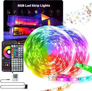 Led Lights for Bedroom 200FT (2 * 100FT) Color Changing RGB Led Strip Lights with Music Sync Remote and App Control Led Light Strip Indoor Led Lights for Room Home Decor