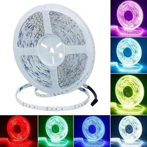 24V 32.8ft/10M RGB LED Strip Light 1200LEDs 120W Flexible SMD3535 High Brightness No-Waterproof IP20 LED Tape Lights for Living Room Home Decoration(RGB Controller and Power Supply Not Included)