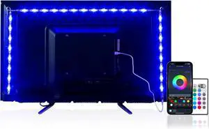 Led Strip Lights 8.2ft for 40-60in TV USB LED TV Backlight Kit with Remote - 16 Color 5050 LEDs Bias Lighting for HDTV