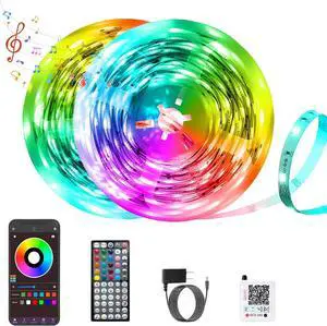 Led Lights for Bedroom 150FT Music Sync Color Changing Led Strip Lights with Remote and App Control RGB Led Lights for Room Christmas Decor (2 * 75FT)