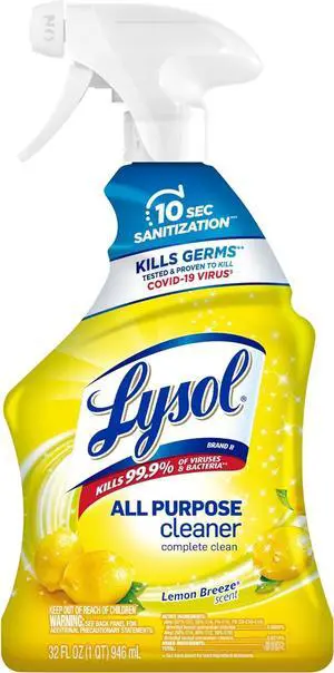 All Purpose Cleaner Spray Multi-Purpose Disinfecting Spray Kitchen & Bathroom Cleaner Lemon Breeze Scent 32 Fl Oz