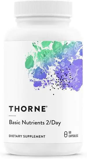 Basic Nutrients 2/Day - Comprehensive Daily Multivitamin with Optimal Bioavailability - Vitamin & Mineral Formula - Gluten Dairy & Soy-Free - 60 Capsules - 30 Servings
