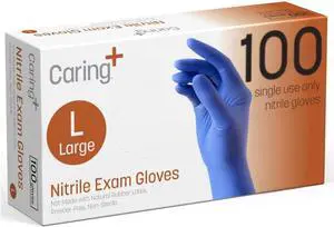 Nitrile Exam Gloves Blue Powder-Free Disposable Gloves for Medical Care First Aid Cleaning Food Prep