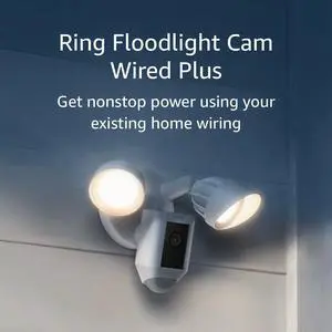 Floodlight Cam Wired Plus with motion-activated 1080p HD video White (2021 release)