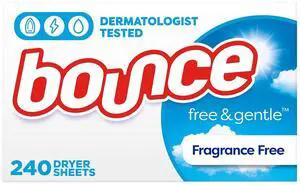 Dryer Sheets Laundry Fabric Softener Free & Gentle 240 Count