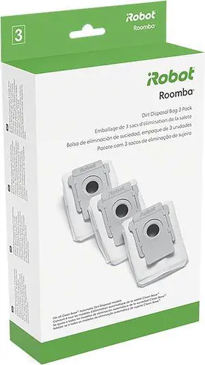 Authentic Replacement Parts - 3 Count (Pack of 1) Dirt Disposal Bags Compatible with Roomba Clean Base Models i1+ i3+ i4+ i5+ i7+ i8+ Combo j8+ j9+