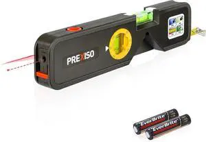 PREXISO 4-in-1 Line Laser Level Multipurpose Torpedo Level 65Ft Alignment Point & 16Ft Laser Line & 10Ft Measure Tape Ruler & Quick Angle Setting for Hanging Picture Wall Marking Home Renovation