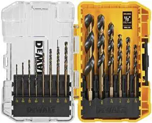 Drill Bit Set 14-Piece 135 Degree Split Point For Plastic Wood and Metal (DWA1184)