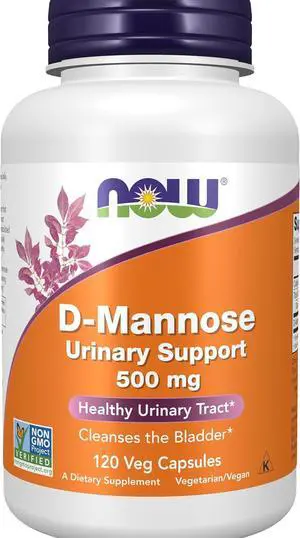 Supplements D-Mannose 500 mg Non-GMO Project Verified Healthy Urinary Tract* 120 Veg Capsules