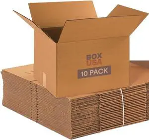 Moving Boxes Medium 18L x 14W x 12H 10-Pack | Corrugated Cardboard Box for Shipping Mailing Packing Packaging and Storage 18x14x12