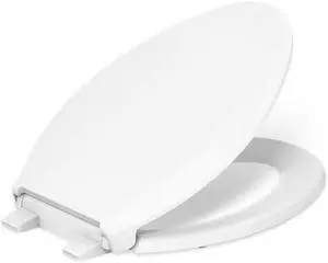 4636-RL-0 Cachet ReadyLatch Elongated Toilet Seat Quiet-Close Lid Contoured Seat Grip-Tight Bumpers and Installation Hardware White 18.04L x 14.18W