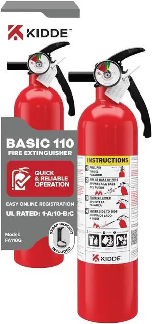 FA110G Multi Purpose Fire Extinguisher for Home Office Dorm Residential 1A10BC