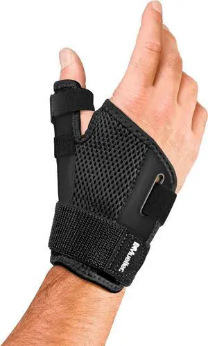 Sports Medicine Adjust-to-Fit Thumb Stabilizer Spica Splint Thumb Pain Relief Brace for Men and Women Ideal for De Quervains Tenosynovitis Arthritis Sprains Fits Right or Left