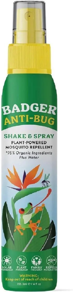 Bug Spray Family Friendly All Natural Mosquito Repellent w/Organic Essential Oils Great Smelling Citronella Spray Effective for 3 Hours Deet-Free Vegan Plant Based Insect Repellent 4 fl oz