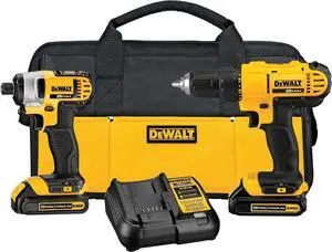 20V MAX Cordless Drill and Impact Driver Power Tool Combo Kit with 2 Batteries and Charger (DCK240C2)