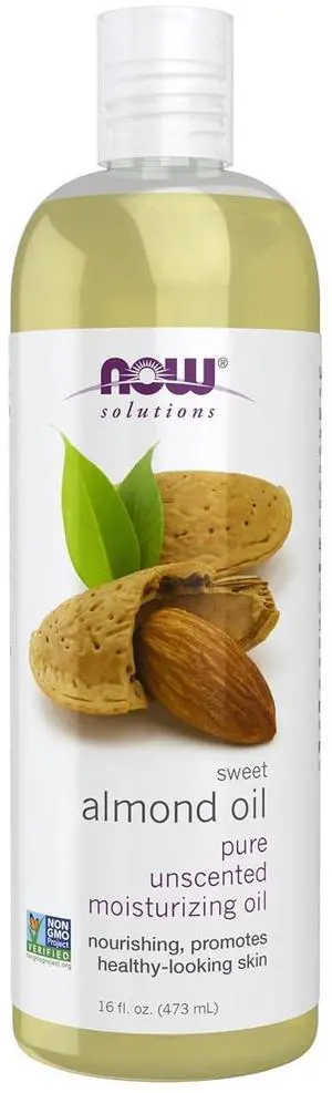 Solutions Sweet Almond Oil 100% Pure Moisturizing Oil Promotes Healthy-Looking Skin Unscented Oil 16-Ounce Package may vary