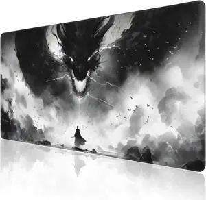 Extended Large Gaming Mouse Pad Horror Anime Manga Large Desk Mat for Desktop XXL Non-Slip Rubber Base Stitched Edges Long Computer Keyboard Desk Pad Mouse Mat for Gaming Home Office 35.4X15.7