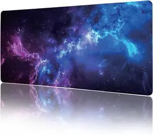 Galaxy Large Desk Pad Gaming Mouse Pad 31.5 x 15.75 inch XXL Waterproof&Non-Slip Extended Desk Mat Keyboard and Mouse Pad Big Desk Pad Mat for Gaming Office Home