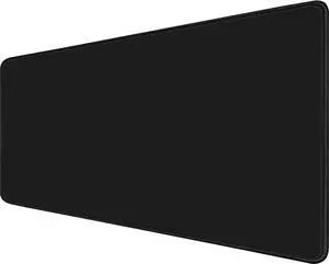 Large Gaming Desk Mouse Pad XXL Extended Computer Keyboard Mouse Mat with Stitched Edges 31.5 x 15.7 Non-Slip Waterproof Rubber Base Office Big Long Mousepad for Work Game Office Home Black