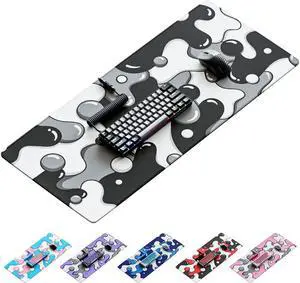 Kraken Keyboards DRIP Edition XXL Black & White Gaming Mouse Pad - Professional Artisan Mouse Pad - Black & White Gaming Desk Mat - 36 x 16 Thick Extended XXL Gaming Mouse Pad (Stealth)
