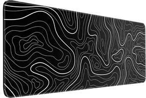 Gaming Mouse Pad Large Mouse Pad 90 X 40CM (35.4X15.7x0.12Inches) Mousepad Big Desk Mat with Non-Slip Rubber Base Keyboard Pad for Gaming and Office-Black