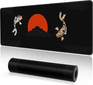 Mouse Pad Gaming Large Desk Pad (31.5 x 11.8 x0.12 inch) Washable Keyboard Pad Laptop Desk Mat Japanese Mouse Pad with Anti-Slip Rubber Base Extended Mouse Pad for Office & Home.