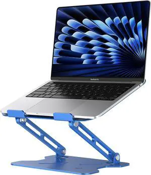 Adjustable Laptop Stand for Desk Foldable Laptop Stand Ergonomic Laptop Riser for MacBook Air Pro  XPS   HP(10-16)-Glacier Blue