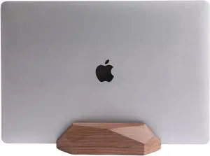 Adjustable Vertical Laptop Stand MacBook Holder Wood Wooden Laptop Stand Vertical Laptop Holder for Desk Width Adjustable Dock Fits All MacBook/Surface Pro