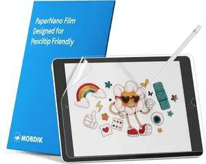 2 Pack Paperfeel Screen Protector Compatible with iPad 9/8/7 (10.2 Inch 2021/2020/2019 9th/8th/7th Generation) Crafted for Natural Writing Anti Glare with Easy Installation Kit