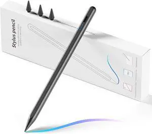 Stylus Pen for iPad Fast Charging Pencil for  iPad with Palm Rejection Tilt Sensitivity Work for iPad Air 3/4/5/M2 iPad Mini 5/6 iPad 6-10 iPad Pro 11/12.9/M4 Black