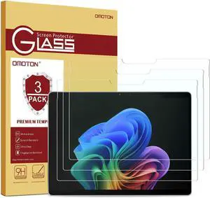 3 Pack Screen Protector for  Surface Pro 11 Pro 10 (2024)/Pro 9 (2022)/Pro 8 (2021)/Pro X-13 Inch Tempered Glass/Surface Pen Compatible
