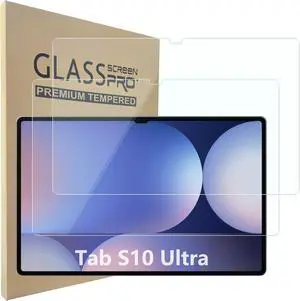 [2-Pack] Screen Protector Compatible with  Galaxy Tab S10 Ultra/ S9 Ultra/ S8 Ultra 14.6 [HD Clarity] [9 Hardness] Tempered Glass Replacement for SM-X920/SM-X910/SM-X900/SM-X906 14.6 inch