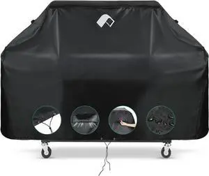 Grill Cover for Outdoor Grill BBQ Cover 72 inch Griddle Cover for Weber Char Broil Nexgrill Barbecue Grill Cover Waterproof Universal Grill Cover Heavy Duty