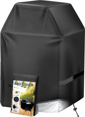 Grill Cover 32 inch Gas BBQ-Cover Fit Most 2 Burner Grill Waterproof Small Barbeque Cover with Velcro Straps & Adjustable Drawstring for Weber Nexgrill Char-Broil Monument Dyna-Glo Kenmore