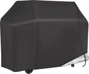 58 inch BBQ Cover - Waterproof Fade Resistant Fits Weber Brinkmann Nexgrill Black Grill Cover