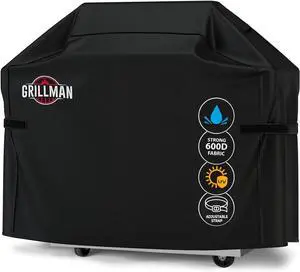 Grill Cover by Black 64 Inch BBQ Outdoor Grill Covers Charcoal & Gas Grills Waterproof Rip-Proof Weather-Resistant Anti-UV Barbecue Cover for Weber Genesis Charbroil Nexgrill etc