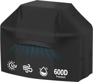 iCOVER Grill Cover 82 Inch BBQ Grill Cover for Outdoor Grill 600D Heavy-Duty Waterproof Gas Grill Cover BBQ Cover Barbecue Grill Covers for Weber Charbroil Brinkmann Nexgrill and More Black