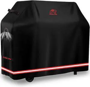 BBQ Grill Cover 54 Inch Heavy Duty Waterproof 3-4 Burner Barbecue Gas Grill Covers for Weber Spirit Char-Broil Performance and Signature Black