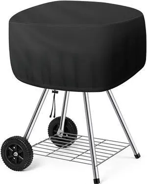 Cover for Outdoor 18 Inch Charcoal Grill Grill Cover Fits Most Walk-a-Bout Charcoal Grills Within 21.5 * 21.5 * 14.5 in Water-Resistant Oxford Fabric