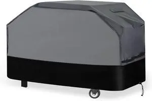 Heavy Duty Grill Cover 76 Inch 600D Oxford Water Resistant UV & Fade Resistant BBQ Cover for Weber Char-Broil Dyna Glo Nexgrill Charcoal Gas Grill (76W x 28D x 46H Gray/Black)