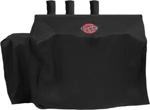 ? 3-Burner Dual Fuel Expandable Propane Gas and Charcoal Outdoor Polyester Grill and Smoker Cover in Black 29in x 65in x 49in Model 8080