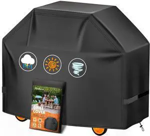 Grill Cover 55 Inch - Superior Gas Grill Cover for Outdoor Grill - 600D Outside BBQ Covers Waterproof Heavy Duty for Weber Dyna-glo Char-Broil Nexgrill Brinkmann Monument Barbecue Grill