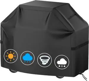 600D Grill Cover for Outdoor Grill 30 Inch BBQ Cover For Outside Heavy Duty Waterproof Weather Resistant Fade Resistant Griddle Covers with Adjustable Straps Gas Smoker Covers (30L x 26D x 43H)